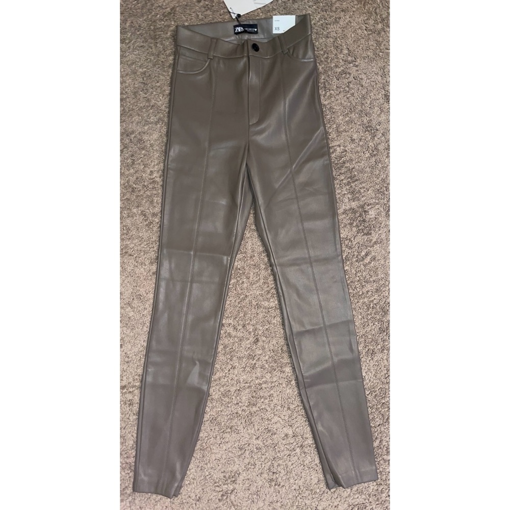 Zara Faux Leather Leggings - Picture 5 of 6